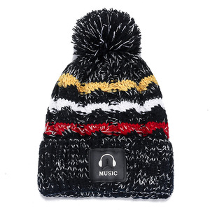 BSBH <strong>Pom</strong> <strong>Pom</strong> Knitted Cap Embroidered Jacquard <strong>Beanie</strong> Knit Winter Hat With <strong>Custom</strong> Logo - Product Image 1