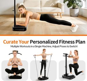 <span class=keywords><strong>Plateforme</strong></span> <span class=keywords><strong>vibrante</strong></span> professionnelle RS avec poignées, modes réglables, antidérapante, pour le fitness à domicile - Product Image 3