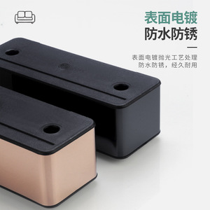Pied de meuble en acier inoxydable doré avec base en plastique, design minimaliste, installation facile, support de table - Product Image 2