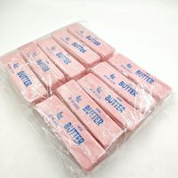 Jouet sensoriel anti-stress à presser, barre de beurre crémeuse rose pixel, 4oz, en PU, souple et extensible, pour filles et garçons