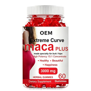 Gomitas Extreme Curve Maca Plus 3000mg, Suplemento Herbal para Mejorar Glúteos y Caderas, Gomitas de Raíz de Maca para Mujeres, Apoyo para Curvas - Product Image 1