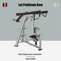 Machine de musculation multifonctionnelle pour tirage dorsal, rameur, pédalier assis et barre de traction, avec pile de poids sélectionnable en acier et résistance guidée, pour usage commercial en club de fitness