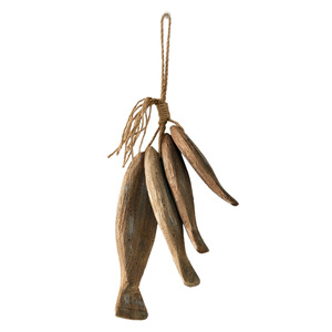 Wooden Fish Wall Hanging Irregular Shape Mediterranean Style Home Decor Living Room Dining Room Decoration - Product Image 4