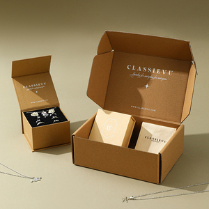 A1 tông kraft giấy từ hộp đồ trang sức quà tặng trường hợp Nhẫn Mặt dây chuyền trang sức bao bì hộp các tông hộp đồ trang sức - Product Image 2