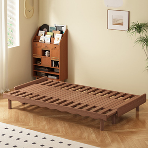 Sofá Cama Plegable Tatami, Cama Deslizante y Telescópica de Madera Encerada Blanca, Multifuncional Telescópica de Doble Uso - Product Image 6
