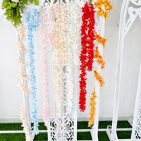 Guirlande artificielle en soie effet neige pour plafond de salle de mariage, décoration de couloir et allée de salon, directement de l'usine