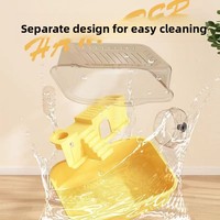 Nouvelle Cage Moderne pour Hamster à Motif Uni Doré, avec Fenêtre Transparente en Plastique et Plateau Écologique en Plastique, Fournitures pour Animaux de Compagnie