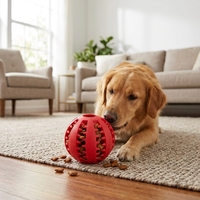 Jouet à mâcher pour chien 2 en 1, boule dentaire distributrice de friandises, entraînement IQ, soulagement de l'ennui, enrichissement interactif, rouleau en TPE pour le nettoyage des dents