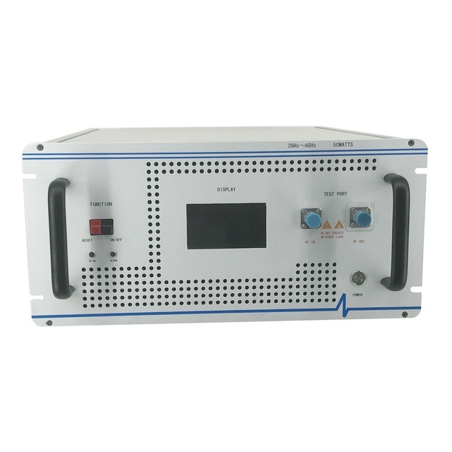 Customized 2-6GHz Wide-Frequency 50W Broadband RF Power Amplifier for Communications, Radar System