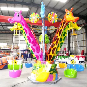 Park Rides Amusement Rides Amusement Park Funfair Swing Ride Kiddie Mini Giraffe Flying Chair Game Price