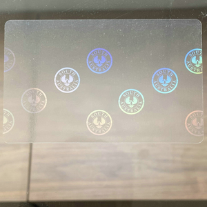 Tùy chỉnh thiết kế thẻ trong suốt Kích thước Hologram <span class=keywords><strong>Overlay</strong></span> Sticker dập nóng Sticker cán phim Hologram <span class=keywords><strong>Overlay</strong></span> - Product Image 2