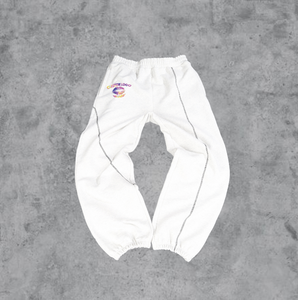 กางเกงกันเหงื่อของผู้ชายวินเทจผ้าฟลีซขากางเกงกันน้ำผ้าลินินแบบเรียงซ้อนกันผ้าเย็บปักผ้าฝ้าย100% อย่างหนักขนาดกลาง - Product Image 1