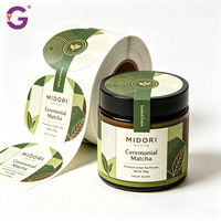 Etiquetas de Embalaje Personalizadas para Frascos de Alimentos, Etiqueta Adhesiva Impermeable en Rollo con Sello para el Cuello del Frasco, Etiqueta con Logotipo Personalizado para Frascos