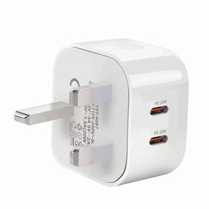 Universal UK 40w <b>USB</b> Ports QC 3.0 Type c PD Wall Charger Dual Port <b>USB</b> Fast Wall Charger for Mobile Device <b>Adapter</b> - Product Image 1