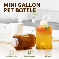 Bouteilles en plastique jetables de qualité alimentaire en gros, 350 ml, 500 ml, bouchon à vis rond, bouteilles personnalisables pour jus et boissons
