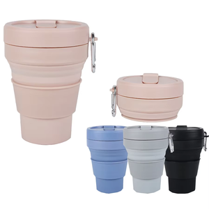 Taza de Café de Silicona Premium de 12 oz, Taza de Viaje Plegable a Prueba de Fugas - Product Image 1