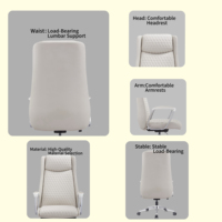 Fauteuil de bureau moderne ergonomique confortable en cuir souple, surface en cuir carrée en forme de losange, pivotant et réglable en hauteur