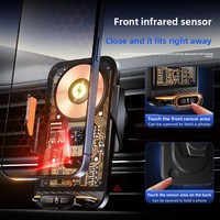 Support de téléphone magnétique 66W pour grille d'aération de voiture, navigation, ouverture/fermeture inductive, charge sans fil automatique