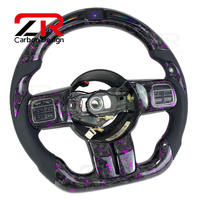 Volante Deportivo de Cuero con Fibra de Carbono Forjada LED para Jeep Wrangler JK JL TJ KJ Srt8 Wk1 Wk2 Grand Cherokee Kl 2011-2017