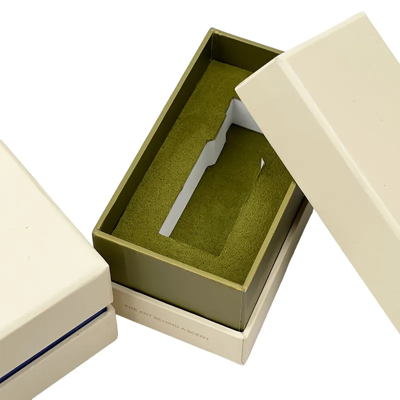 Wiederverwendbare kundendefinierte Geschenkbox mit Inserts Design zweiteilig aus Karton mit Deckel kundendefinierte leere Luxus-Parfümbox für Hautpflege-Serum