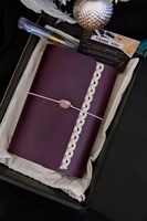 Carnet de voyage vintage en cuir PU souple à feuilles mobiles, personnalisé avec breloques décoratives