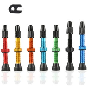 Valves Presta <span class=keywords><strong>Tubeless</strong></span> en alliage pour vélo 40mm 44mm 48mm 60mm 80mm Tiges avec outil de démontage du noyau de la <span class=keywords><strong>valve</strong></span> pour pneus de vélo de route MTB - Product Image 1