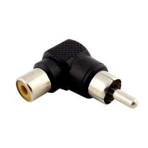 Adaptateur de prise à angle droit RCA <span class=keywords><strong>m</strong></span>âle vers RCA femelle <span class=keywords><strong>90</strong></span> degrés - Product Image 1