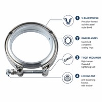 Collier de serrage robuste en acier inoxydable pour tuyau d'échappement avec mécanisme de verrouillage à boulon en T pour applications industrielles, automobiles, OEM, ODM