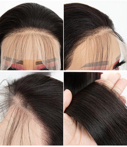 Parrucca da <span class=keywords><strong>Donna</strong></span> con Fascia in <span class=keywords><strong>Capelli</strong></span> Umani <span class=keywords><strong>Veri</strong></span> al 100%, Frontale in Pizzo Svizzero 13x4, <span class=keywords><strong>Capelli</strong></span> Lisci a Doppia Cucitura - Product Image 3