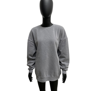 Fashion New Trend Acid Wash 3D Embroidery <b>Long</b> Plain Sports <b>Sweatshirts</b> Women's Oversize Plus Winter Autumn - Product Image 1
