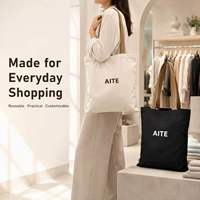 Sac fourre-tout en toile de calicot bio réutilisable et écologique avec fermeture éclair, personnalisable avec logo, faible MOQ, pour courses et shopping