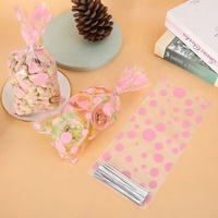 Sacs de friandises en plastique OPP avec attaches torsadées Sacs de bonbons en cellophane pour violoncelle pour biscuit de boulangerie
