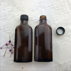 Flacon vide en verre brun de 100 ml (3 oz) pour soins capillaires, huile essentielle de cheveux <span class=keywords><strong>à</strong></span> l'huile marocaine, vente en gros - Product Image 4