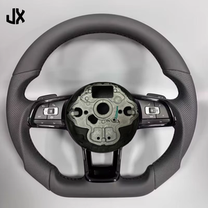 Volante in pelle sportiva nera per Volkswagen VW <span class=keywords><strong>Golf</strong></span> 7.5 <span class=keywords><strong>Golf</strong></span> 7 MK7 <span class=keywords><strong>Golf</strong></span> <span class=keywords><strong>6</strong></span> MK6 Arteon Jetta Scirocco <span class=keywords><strong>accessori</strong></span> auto - Product Image 1