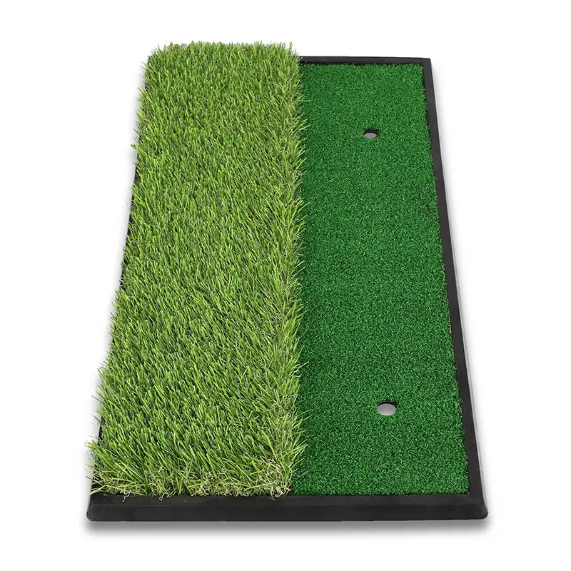 FUNGREEN Portable Mini Golf Ball Hitting Grass Mat for Home Durable Golf Exercise Carpet Indoors
