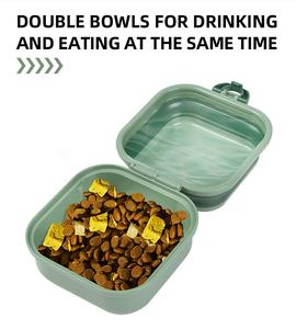 Mangkuk makanan hewan peliharaan dapat dilipat portabel untuk penggunaan dalam dan luar ruangan untuk hewan peliharaan kecil - Product Image 2
