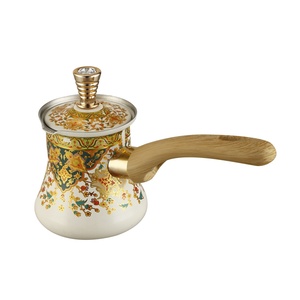 Caffettiera Turca Araba Personalizzata con Manico Lungo in Legno, Brocca per Latte in Acciaio Inossidabile, Tazza Portatile per Burro, Crema e Latte - Product Image 6