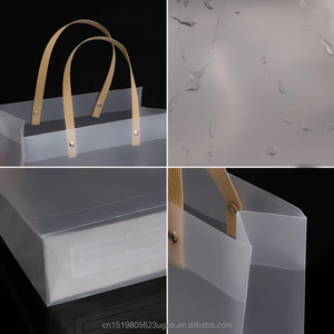 Sac fourre-tout personnalisé en <span class=keywords><strong>PP</strong></span> givré épaissi, petit format, sac d'emballage cadeau transparent en PVC pour vêtements et shopping - Product Image 4