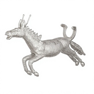 Silver Deer Wine Bottle Holder <b>Metal</b> Decorative Display <b>Rack</b> Modern Home Furniture Accent Piece - Product Image 3