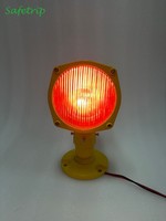 Safetrip Excellent Halogène Rouge Lumière d'approche surélevée pour voie latérale, Lumière au sol d'aéroport à combustion constante pour solutions de piste