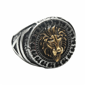 Yunnique – bague tête de Lion pour hommes, en acier inoxydable, Style Punk rétro, design animal, bijoux, cadeau - Product Image 5