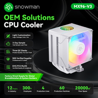 Refroidisseur d'air pour processeur PC SNOWMAN, 6 caloducs, refroidisseur de PC ITX, dissipateur thermique, radiateur, PWM 4 broches, refroidisseur ARGB pour LGA1851 1700 1366 AM5 AM4