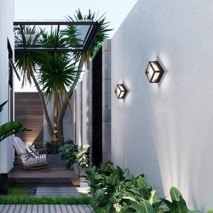 Lampe murale solaire LED pour colonne, style chinois moderne, IP65, étanche, en aluminium, pour cour, villa, aménagement de jardin, CE - Product Image 5