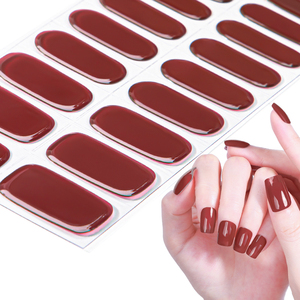 Adesivi per unghie in Gel lucidante a tinta unita Patch strisce Semi curate senza lampada UV acquista <span class=keywords><strong>Online</strong></span> - Product Image 4