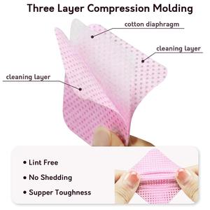 Toallitas Removedoras de Esmalte de Uñas, Super Absorbentes, Suaves, Sin Pelusa, de Algodón, para Extensiones de Pestañas, Pegamento para Uñas, Almohadillas de Limpieza para Salón de Uñas - Product Image 2