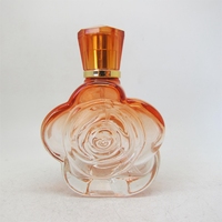 Botol Parfum Kaca Kosong 55ml Warna Oranye Mawar Mewah untuk Wanita dari Produsen
