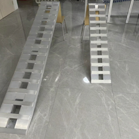 Rampe utilitaire robuste en aluminium argenté 72x15 pouces, capacité 4000 kg, surface antidérapante à nervures, pour moto, tondeuse à gazon, chargement de fourgonnette de fret