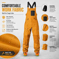 Salopette de travail imperméable renforcée avec bretelles réglables et plusieurs poches, pour neige, couleur et logo personnalisables, OEM ODM