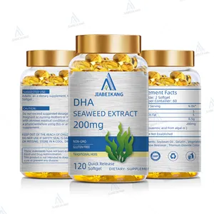 Hot Sale Omega 3 Deep Seaweed Oil Softgel Supplements Sea Moss 1000mg DHA 12 EPA 18 Soft Capsules