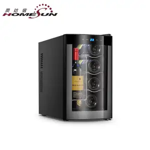 BCW-25A 8 bottles cool thermoelectric freestanding electric mini wine cooler with vertical shelf